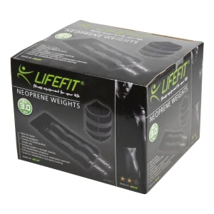 Neoprenová zátěž LIFEFIT® kotník/zápěstí S2 2x3,0kg, černá