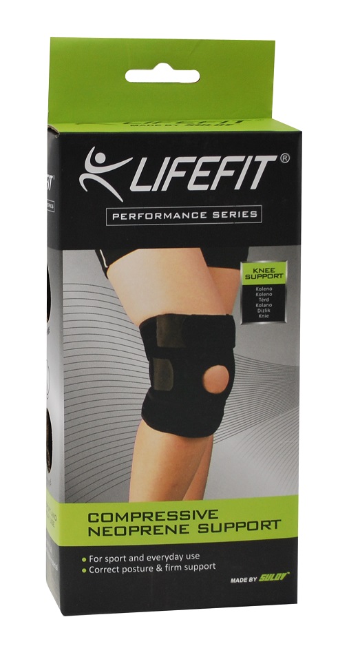 Neoprenová bandáž LIFEFIT BN304 Koleno otevřené s výztuhou