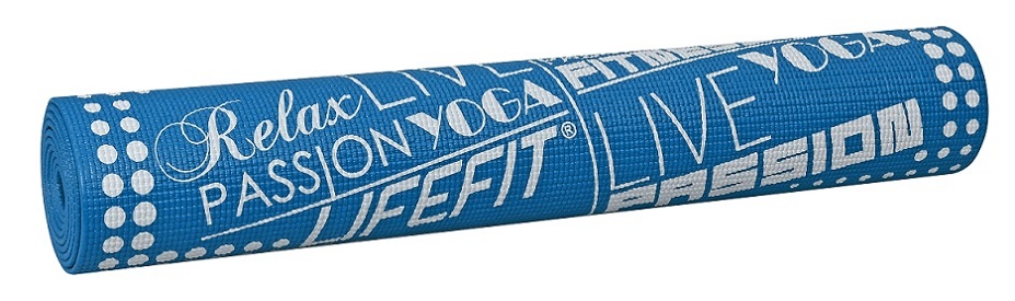 Gymnastická podložka LIFEFIT SLIMFIT, 173x58x0,4cm, modrá