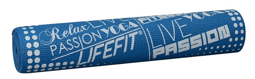 Gymnastická podložka LIFEFIT SLIMFIT PLUS, 173x61x0,6cm, modrá