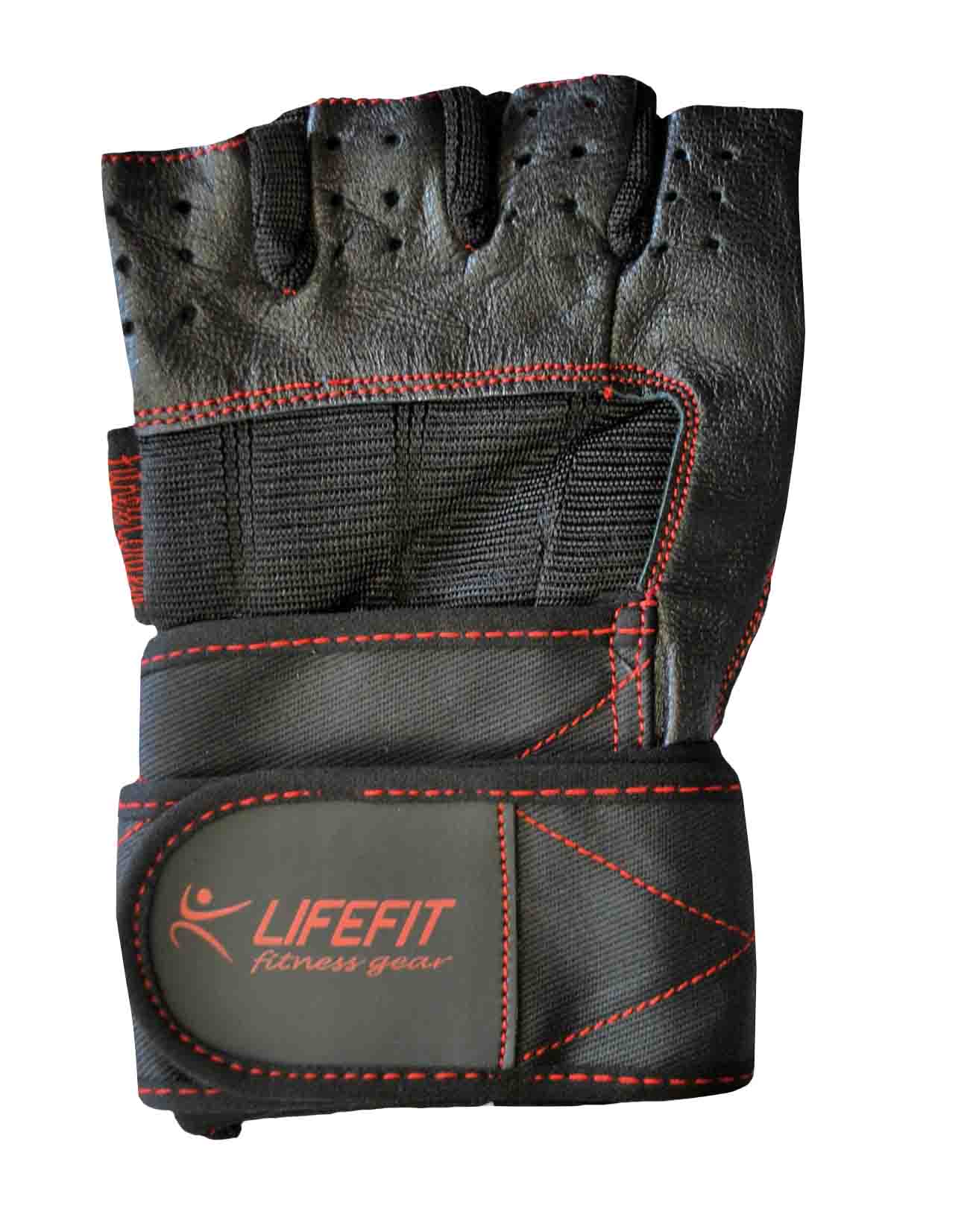 Fitnes rukavice LIFEFIT TOP, vel. XL, černé