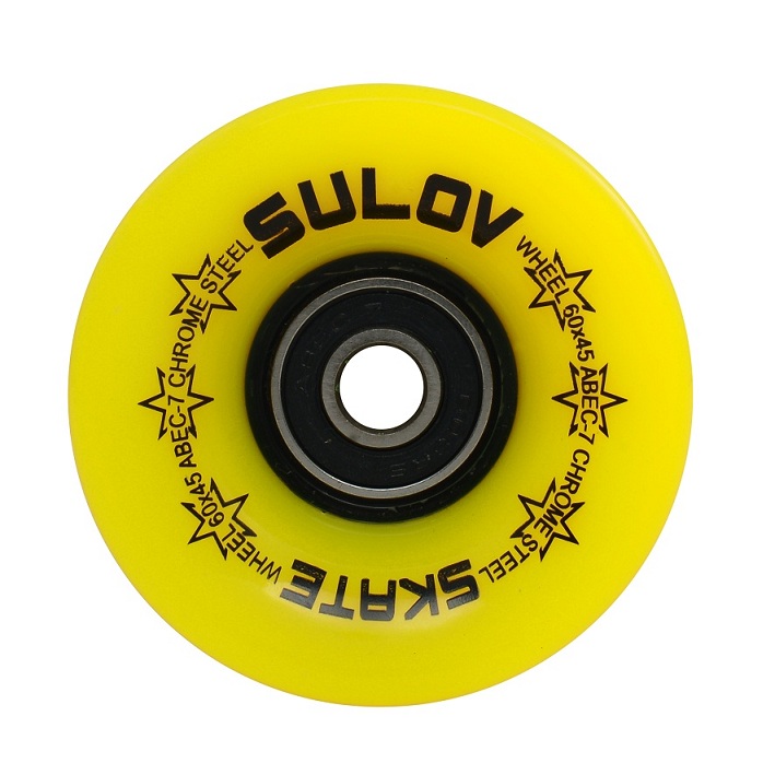 Kolečka Penny board NEON YELLOW 60 x 45mm 85A, sada 4ks, s ložisky