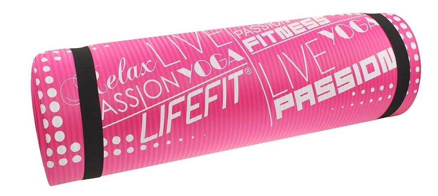 Podložka LIFEFIT YOGA MAT EXKLUZIV, růžová